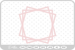Geometric Square Frame SVG PNG DXF Product Image 1