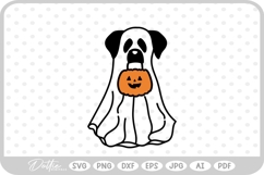 Ghost Dog Halloween SVG PNG DXF Product Image 1