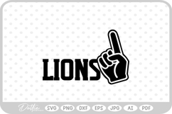 Sports Lions Team SVG PNG DXF Product Image 1
