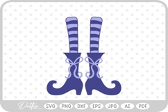 Witch Feet Shoes Boots Halloween SVG PNG DXF Product Image 1