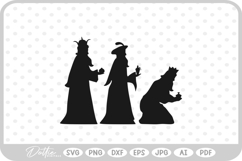 Nativity Scene Outline Silhouette Shape Christmas SVG PNG DX Product Image 1