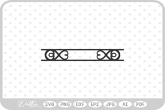 Decorative Swirl Shape Border Flourish SVG PNG DXF Product Image 1