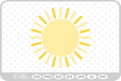 Sunshine Cute Summer Sun Yellow Nature Shine SVG PNG DXF Product Image 1