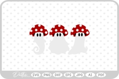Ghost Mushroom Toadstool Fall Autumn Halloween SVG PNG DXF Product Image 1
