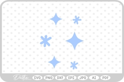 Snowflake Snow Sparkle Winter Cold Christmas SVG PNG DXF Product Image 1