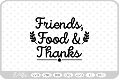 Friendsgiving Thanksgiving Quote Fall SVG PNG DXF Product Image 1