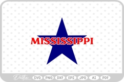 Mississippi Star USA State America SVG PNG DXF Product Image 1