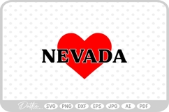 Nevada Heart USA State America SVG PNG DXF Product Image 1
