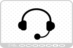 Headset Headphones Music Ear SVG PNG DXF Product Image 1