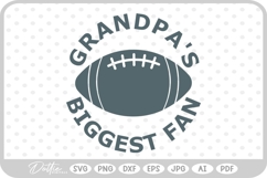 Football Grandpas Biggest Fan SVG PNG DXF Product Image 1