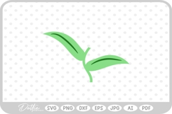 Stem With Leaves SVG PNG DXF Product Image 1