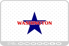 Washington Star USA State America SVG PNG DXF Product Image 1