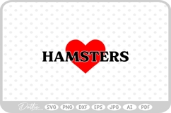 Love Hamsters Pets Heart Animals SVG PNG DXF Product Image 1