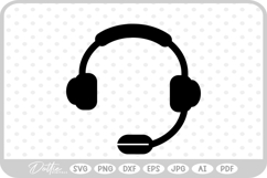 Headset Headphones Music Ear SVG PNG DXF Product Image 1