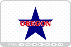 Oregon Star USA State America SVG PNG DXF Product Image 1