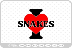 I Love Snakes Pets Animals SVG PNG DXF Product Image 1