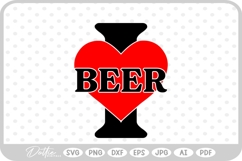 I Love Beer Food Drink SVG PNG DXF Product Image 1