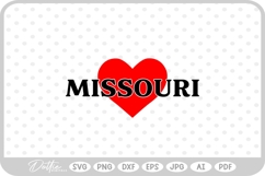 Missouri Heart USA State America SVG PNG DXF Product Image 1