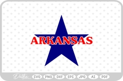 Arkansas Star USA State America SVG PNG DXF Product Image 1