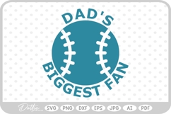 Baseball Dads Biggest Fan SVG PNG DXF Product Image 1