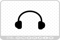 Headset Headphones Music Ear SVG PNG DXF Product Image 1