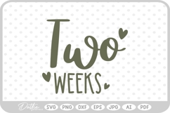 Two Week Baby Milestone SVG PNG DXF Product Image 1