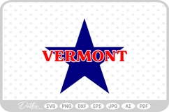 Vermont Star USA State America SVG PNG DXF Product Image 1