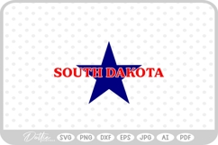 South Dakota Star USA State America SVG PNG DXF Product Image 1