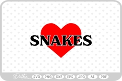 Love Snakes Pets Heart Animals SVG PNG DXF Product Image 1