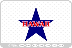 Hawaii Star USA State America SVG PNG DXF Product Image 1