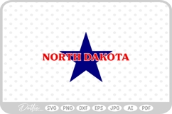 North Carolina Star USA State America SVG PNG DXF Product Image 1