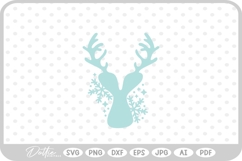 Y Festive Christmas Alphabet Letter Antler Santa SVG PNG DXF Product Image 1