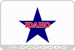 Idaho Star USA State America SVG PNG DXF Product Image 1