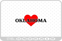 Oklahoma Heart USA State America SVG PNG DXF Product Image 1