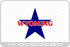 Wyoming Star USA State America SVG PNG DXF Product Image 1