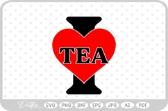 I Love Tea Food Drink SVG PNG DXF Product Image 1