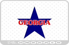 Georgia Star USA State America SVG PNG DXF Product Image 1