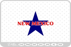 New Mexico Star USA State America SVG PNG DXF Product Image 1