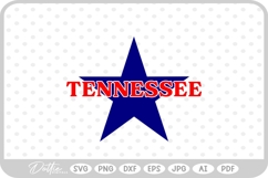 Tennessee Star USA State America SVG PNG DXF Product Image 1