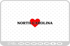 North Carolina Heart USA State America SVG PNG DXF Product Image 1