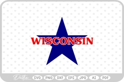 Wisconsin Star USA State America SVG PNG DXF Product Image 1