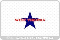 West Virginia Star USA State America SVG PNG DXF Product Image 1