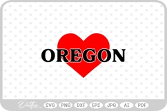 Oregon Heart Heart USA State America SVG PNG DXF Product Image 1