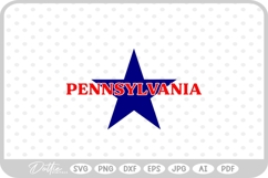Pennsylvania Star USA State America SVG PNG DXF Product Image 1