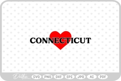 Connecticut Heart USA State America SVG PNG DXF Product Image 1