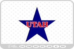 Utah Star USA State America SVG PNG DXF Product Image 1