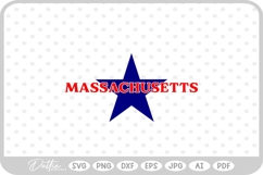 Massachusetts Star USA State America SVG PNG DXF Product Image 1