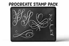 Flourish Chalk Stamp - Procreate Brush Product Image 1