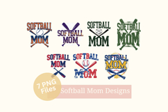 Softball Mom PNG Bundle, 7 Sublimation Designs Product Image 1