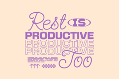 Productive Mental Health Typography T-shirt Design Product Image 1
